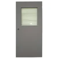 Half Glass Steel Door with Glass: Rectangle Window, 45 min Fire Rating, 80 in Door Opening Ht, Steel (MPN CHMD X HG26 68 X CYL-CE-18ga-WG)