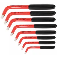 WIHA Hex Key Set: 6 - 10 Pieces, L, SAE, Std End, Long, 8 Pieces, Box, Chrome, 1 Tips (MPN 13690)