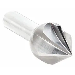 This 60° countersink features six flutes and a carbide body for smooth, chatter-free operation. It is used for deburring and countersinking holes in metal, plastic, and composite materials. The six-flute design reduces vibration, producing a clean finish.