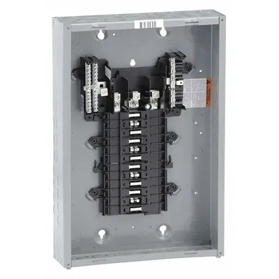 SQUARE D Load Center: 125 A Amps, 208Y/120/240V AC, 24 Spaces, 65kA, 0 Max. No. of Tandem Breakers - Square D QO - Main Lug Load Centers
