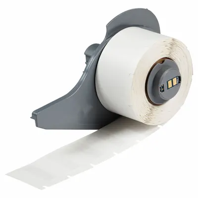 BRADY Wraparound Label: 3/4 in x 1/2 in, 1/2 in, Vinyl, White (Matte) - Brady Precut Label Rolls
