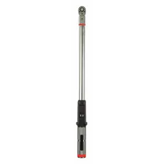 This PROTO electronic torque wrench features a ratcheting standard head with a 1/4-inch drive and 17 1/8-inch overall length. It is designed for precision fastening applications requiring accurate torque control, with audible and visual indicators to confirm target torque. Suitable for assembly, maintenance, and repair tasks where consistent torque is critical.