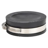 FERNCO Round End Cap: PVC, Clay/Copper/Iron/PVC/Steel, 1 1/8 in Overall Lg, 1 Clamps Included (MPN QC-104)