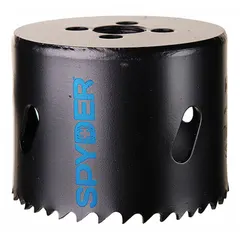 SPYDER Hole Saw: 2 5/8 in Saw Dia., 4/6 Teeth per Inch, 1 7/8 in Max. Cutting Dp, Bi-Metal (MPN 600089CF). Key specifications — attr1098070: 4/6; attr1098087: SPYDER; attr1098073: 1/2"-18.