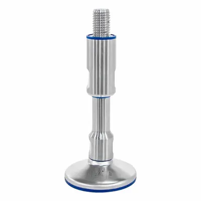JW WINCO Male-End Leveling Mount: Swiveling Stud, M16 Thread Size, 120 mm - Hygienic Male Leveling Mounts