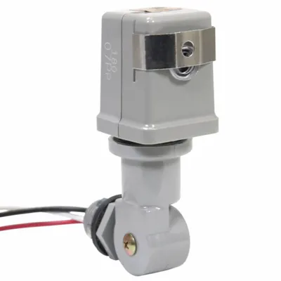 INTERMATIC Photocontrol: Thread Stem Photocell Mounting, 1/2 in Stem Dia, SPST, 120V AC - Adjustable Stem-Mounted Photocells with Swivel Arms