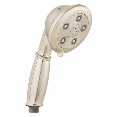 SPEAKMAN Handheld Showerhead: Plastic, Nickel, 2 gpm Flow Rate - Handheld Showerheads with Hose & Mounting Bracket
