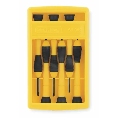 STANLEY Precision Screwdriver Set: #0/#1/1.4 mm/2.4 mm/2 mm/3 mm Tip - Precision Screwdriver Sets