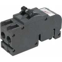 Two-pole miniature circuit breaker rated 125 A at 120/240 V AC with a 12 kA interrupting capacity. Designed for Zinsco load centers, it provides overcurrent protection for branch circuits in electrical distribution systems. Width is 1.5 inches