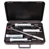 WHEELER-REX Socket Wrench Set: 1/2 in Drive, 5 Piece, 6-Point, SAE (MPN 966)