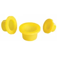 Stopper: Polyethylene, 19/22 Stopper Size, 2.25 in Overall Ht, Yellow, 0 Holes (MPN CG-3021-02)