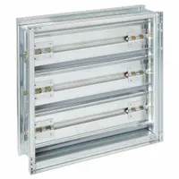 17.75"H-W 5"L GStl Volume Control Dampr: 5 in L, 17 3/4 in H, 17 3/4 in W, Hat Channel, Single