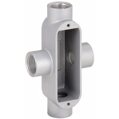 HUBBELL KILLARK Conduit Outlet Body: Aluminum, 3/4 in Trade Size, X Body, 7 cu in Body Capacity - X - Cross Type