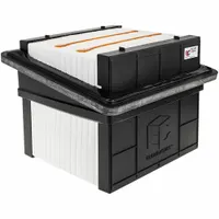 BALDWIN FILTERS Automotive Air Filter: Round-Oval, Engine, Square, Channel Flow, 10 in Overall Wd (MPN PA32001)