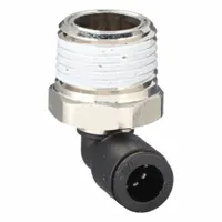 LEGRIS Push-Fit Elbow Fitting: 1/4 in OD x 3/8 in Pipe Size, Push-to-Connect x MNPT, Black, 10 PK (MPN 3109 56 18)
