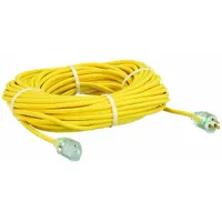APPROVED VENDOR Extension Cord: Outdoor Use, 100 ft Lg, Outlet, 5-15P, 14/3, SJTOW, Yellow, 125V AC (MPN 4GAA9)