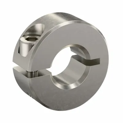 RULAND MANUFACTURING CL-6-ST Stainless Steel Shaft Collar, 3/8 in Bore, Clamp-On - Stainless Steel Shaft Collars