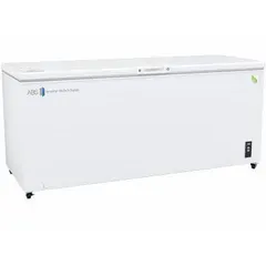 General purpose lab freezer with 20 cu ft capacity, temperature range -24°C to 12°C, and manual defrost. Top door hinge design. Suitable for storing biological samples, reagents, and other temperature-sensitive materials in laboratory environments.
