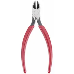 Standard-cut pliers with oval jaw design for cutting wire and small components. Jaw length 7/8 in, jaw width 3/4 in, overall length 6 1/8 in. Suitable for electrical, industrial, and maintenance applications where access in tight spaces is needed.
