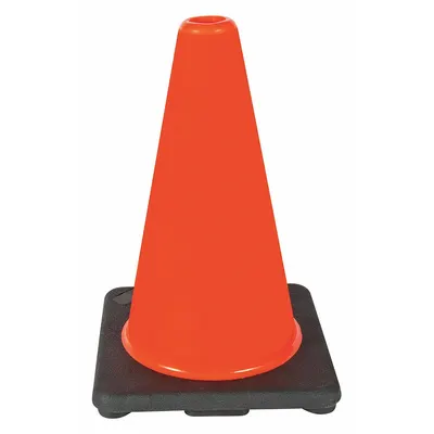 OEM Traffic Cone: 12 in Cone Ht, Orange, PVC - Traffic Cones for Non-Roadway Use