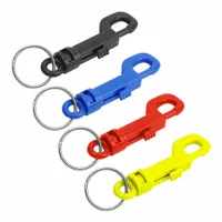Plastic Key Clip: 7/8 in Key Ring Dia, Plastic, 7/8 in Overall Wd, 3 1/2 in Overall Ht, 40 PK