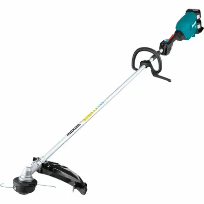 MAKITA Battery-Powered String Trimmer Kit: 17 in Cutting Wd, Straight Shaft, 73 in Shaft Lg - Battery-Powered String Trimmers