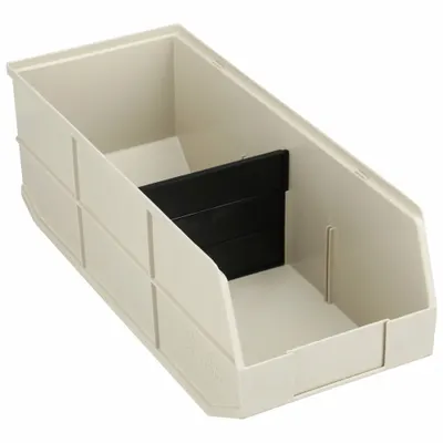 AKRO-MILS 30348BEIGE Colored Plastic Shelf Bin - Colored Plastic Shelf Bins