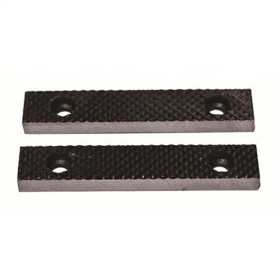 WESTWARD Replacement Jaws: Steel, For 6 in Vise Jaw Wd, Serrated - Screw-In Vise Jaw Caps