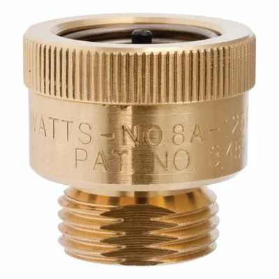 Watts LF8A Lead-Free Hose Bibb Vacuum Breaker, Female GHT x Male GHT - Lead-Free Hose Bibb Vacuum Breakers