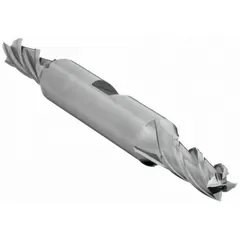 Double-end cobalt square end mill with 5/32" mill diameter, 7/16" length of cut, and 3-1/8" overall length. Features 4 flutes for efficient chip evacuation and smooth finish. Suitable for slotting, profiling, and contouring in ferrous and non-ferrous materials on CNC and manual milling machines.