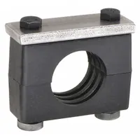 BEHRINGER PIPE SYSTEMS Vibration-Dampening Beta Clamp: Ribbed Bore, Steel Clamp, For 1 Lines (MPN R8H62375-PP)
