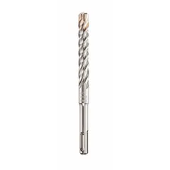 This SDS-Plus drill bit is designed for drilling into concrete and masonry. With a 1/2-inch bit size, 18-inch overall length, and 16-inch maximum drilling depth, it is suitable for medium-duty applications such as anchor installation and through-hole drilling. Compatible with rotary hammer drills.