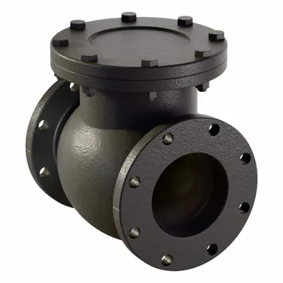 MILWAUKEE VALVE Swing Check Valve: Swing, Inline Valve Body, 6 in Pipe Size, Flange x Flange - Cast Iron Inline Swing Check Valves