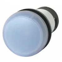 EATON Pilot Light Head: 22 mm Panel Mounting Hole Dia, White, Smooth, LED, M22 Series (MPN M22-L-W)
