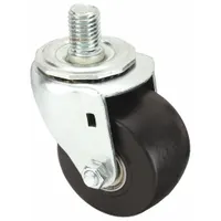 APPROVED VENDOR Stem Caster: Swivel, 3 in Wheel Dia., 1 3/4 in Wheel Wd, Polyolefin, 1 in Stem Lg