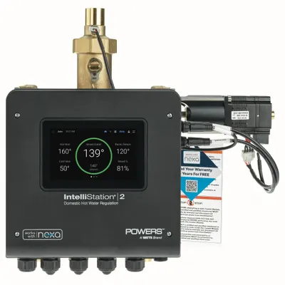 Watts Valve: 1 in Inlet Connection Size, 1 1/4 in Outlet Connection Size, Press x Press - Digital Mixing Valves