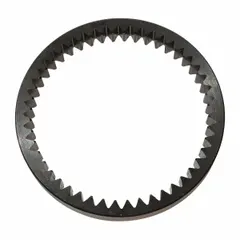 This gear ring is a replacement component for Dayton brand material handling equipment. It is designed to fit the 1DMP7 model and supports maintenance and repair of industrial systems such as conveyors and hoists.