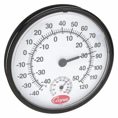 COOPER ATKINS Wall Mount Dial Temperature & Humidity Gauge - Wall Mount Dial Temperature & Humidity Gauges