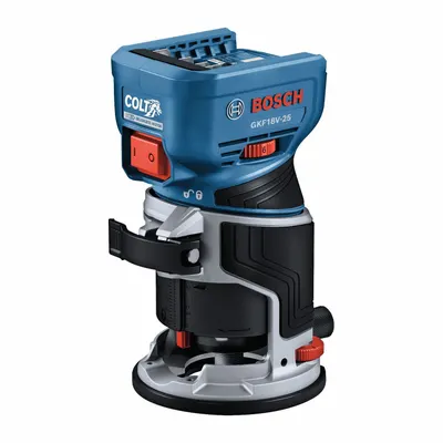 BOSCH Router: CORE18V, Bare Tool, Plunge Base, 1.39 hp, 30,000 RPM, 1/4 in Collet - Bosch Cordless Routers