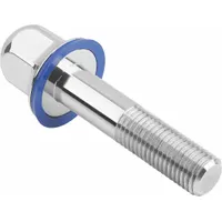 Hygienic Hex Head Bolt w/Washer: Stainless Steel, Partially Threaded, M6, 18 mm Min Thread Lg (MPN K1647.1106X35)