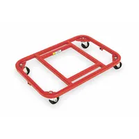 RAYMOND PRODUCTS General Purpose Dolly: 800 lb, Red, 26 in L x 16 in W x 5 in H Deck, (4) Swivel (MPN 1420)