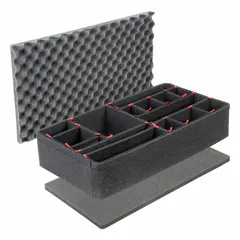 Set of two divider foam inserts for use in protective cases. Each insert measures 48 x 18 inches with 1/2-inch foam thickness and features steel U-pin construction for secure placement. Provides customizable compartmentalization for organizing and protecting tools, instruments, or electronics during transport and storage.