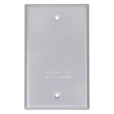 BELL Weatherproof Cover: Aluminum, Outdoor Receptacles, 1 Gangs, 4 1/2 in Overall Ht - Aluminum & Zinc Weatherproof Electrical Box Covers