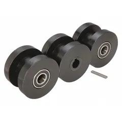 Replacement roller for metal rolling machines, designed for processing flat stock material such as sheet or plate metal. Used in fabrication and industrial maintenance operations requiring precise rolling.