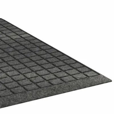 CONDOR Entrance Runner: Waffle, Outdoor, Heavy, 3 ft x 10 ft, 3/8 in Thick, Polypropylene - Waffle Scraper-Dryer Mats