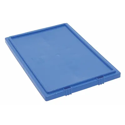QUANTUM STORAGE SYSTEMS Lid: 17 7/8 in x 12 3/8 in, Blue, FDA Compliant, 8D902 - Lids for Standard Stacking & Nesting Totes