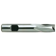 This high-speed steel keyway end mill is designed for cutting precise keyways and slots in metal parts. With 2 flutes, a 5/16" mill diameter, 9/16" length of cut, and 2-5/16" overall length, it is suitable for keyway cutting in steel and other materials. Commonly used in machining, maintenance, repair, and production applications.