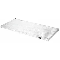 This clear PETG liner for wire shelving provides a protective surface that prevents small items from falling through wire gaps. The 1/16-inch thick sheet is easy to clean and fits standard shelving units. Suitable for use in kitchens, warehouses, and retail displays