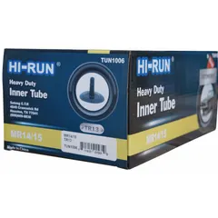 This HI-RUN inner tube is a TR13-type replacement tube for passenger car tires. It features a 28-inch overall diameter and 28-inch overall length, designed for use with 225R15 tires. Suitable for tubeless tire conversions or as a direct replacement in automotive applications.