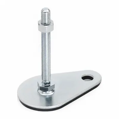 JW WINCO Non-Skid Male Leveling Mount, 1/2"-13 Thread, 1,798 lbf Capacity - Non-Skid Male Leveling Mounts